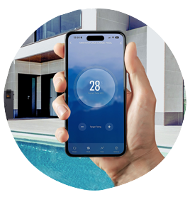 pool heat pump Wi-Fi control mobile app